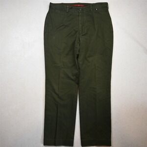 Victorinox 36x32 Green Military Twill Straight Chinos Mens‎ Pants